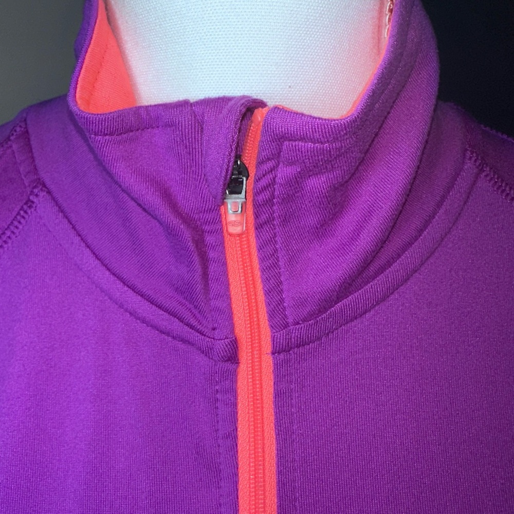 Champion C9 Purple Quarter Zip Athletic Pullover Lightweight Running Top LG - Picture 7 of 11